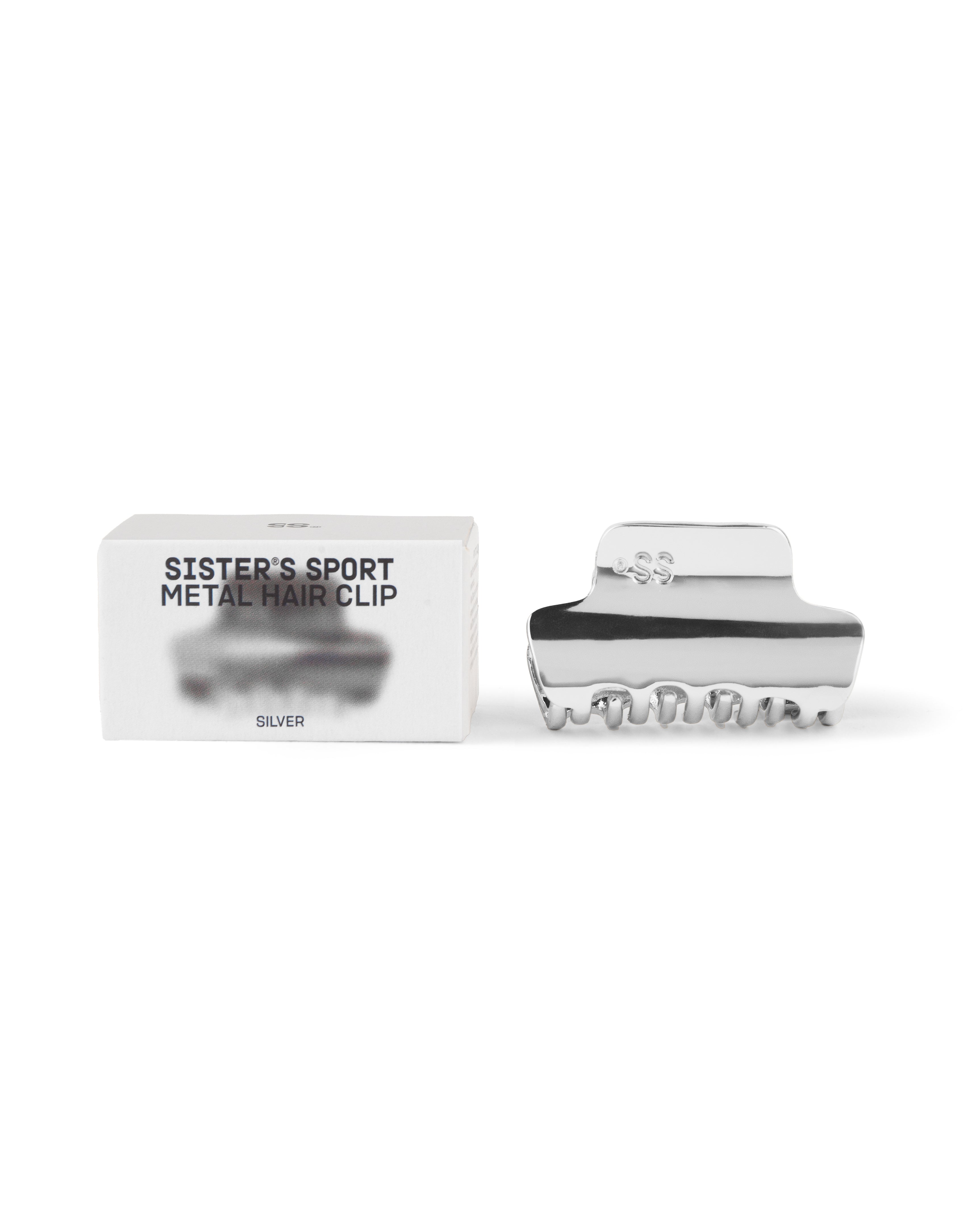 Metal Hair Clip, Argintiu