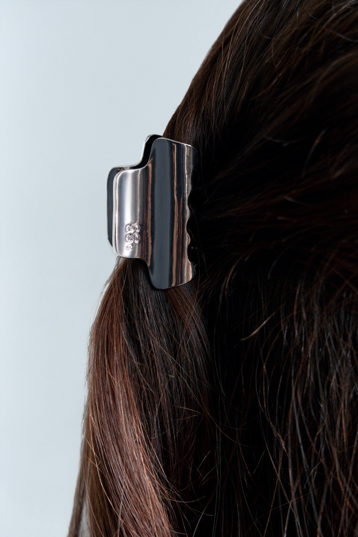 Metal Hair Clip, Argintiu