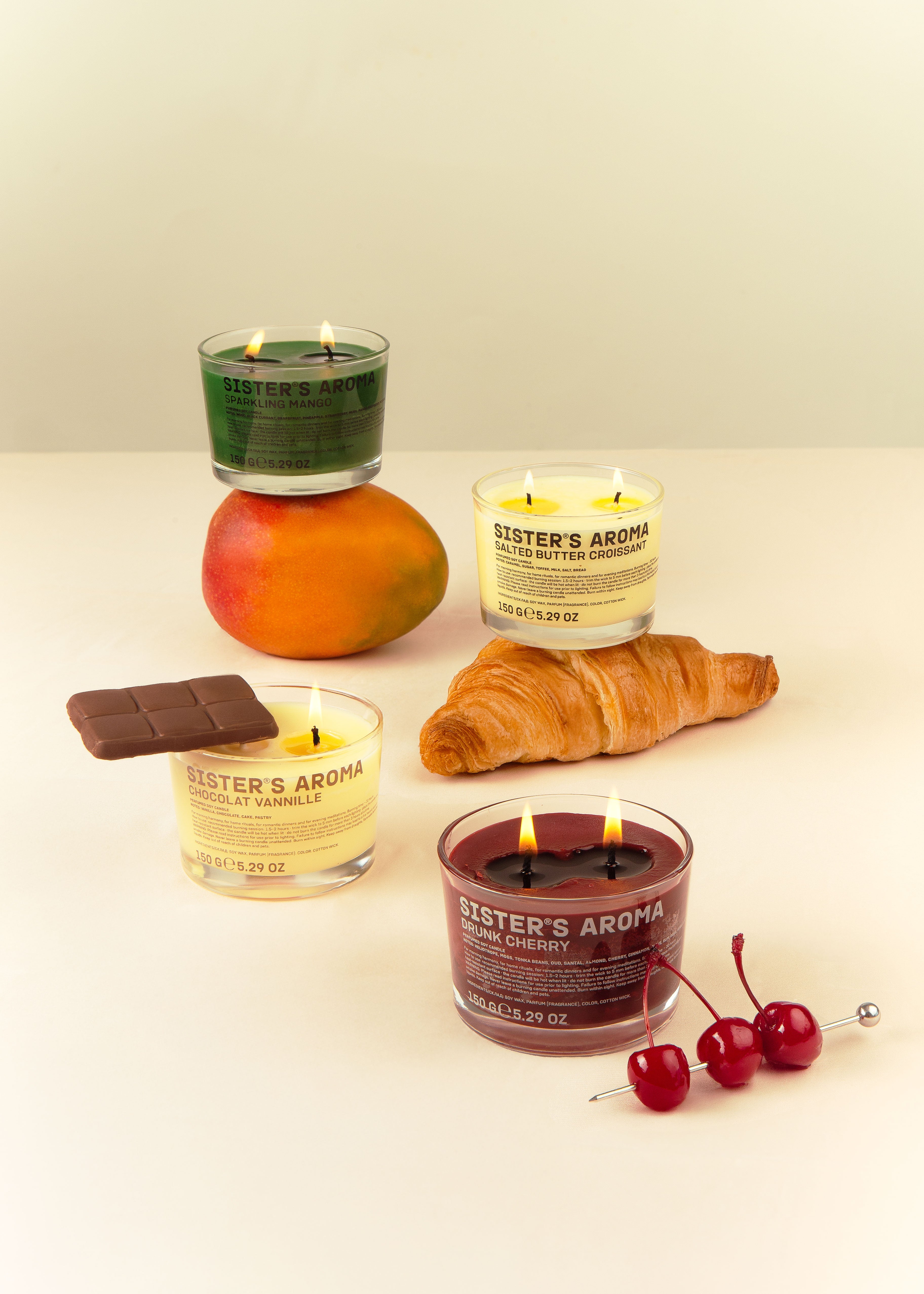 Sister's Aroma, Lumânare, Drunk Cherry, 150g